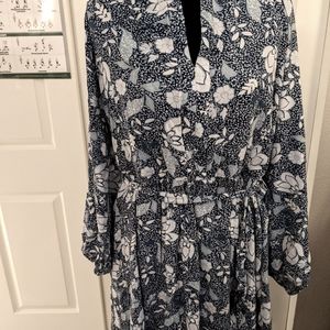 Blue Floral Dress Sz 22/24